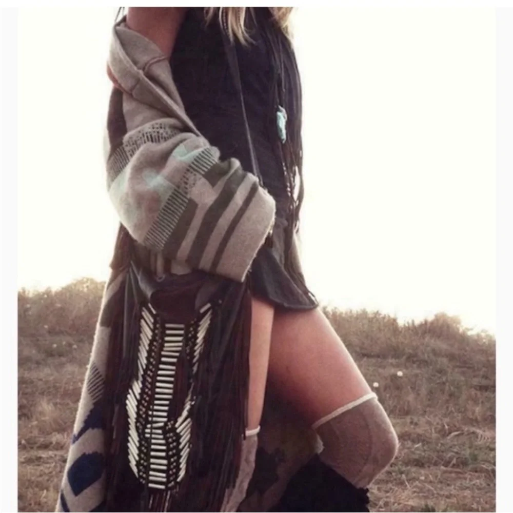 SPELL THE GYPSY COLLECTIVE | Dreamweaver Beaded Leather Fringe Crossbody Satchel - Picture 2 of 7